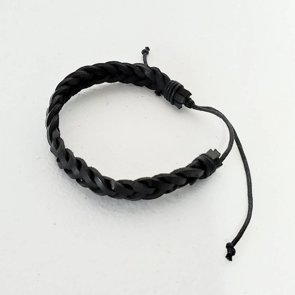 Unbranded Braid Woven Leather Adjustable Wristband Bracelet Unisex - Picture 6 of 7